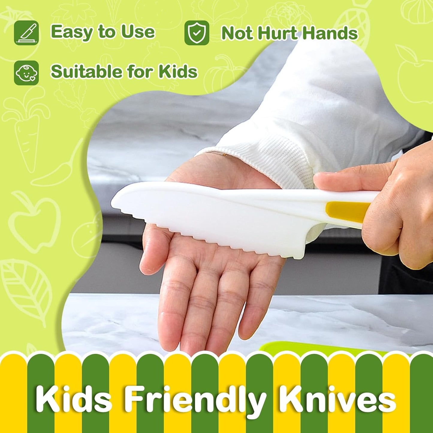 15PCS Montessori Kitchen Toys for Toddlers: Stocking Stuffers for Kids | Kids Safe Cooking Sets Real Knife Set for Real Cooking - Easter Basket Stuffers Christmas Birthday Gifts for Boy Girl