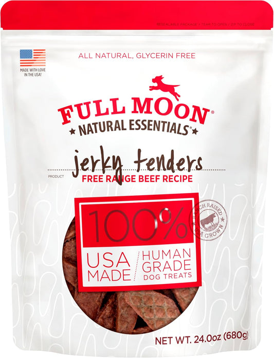 All Natural Beef Jerky Tenders for Dogs, 24 oz, Human Grade, Free Range