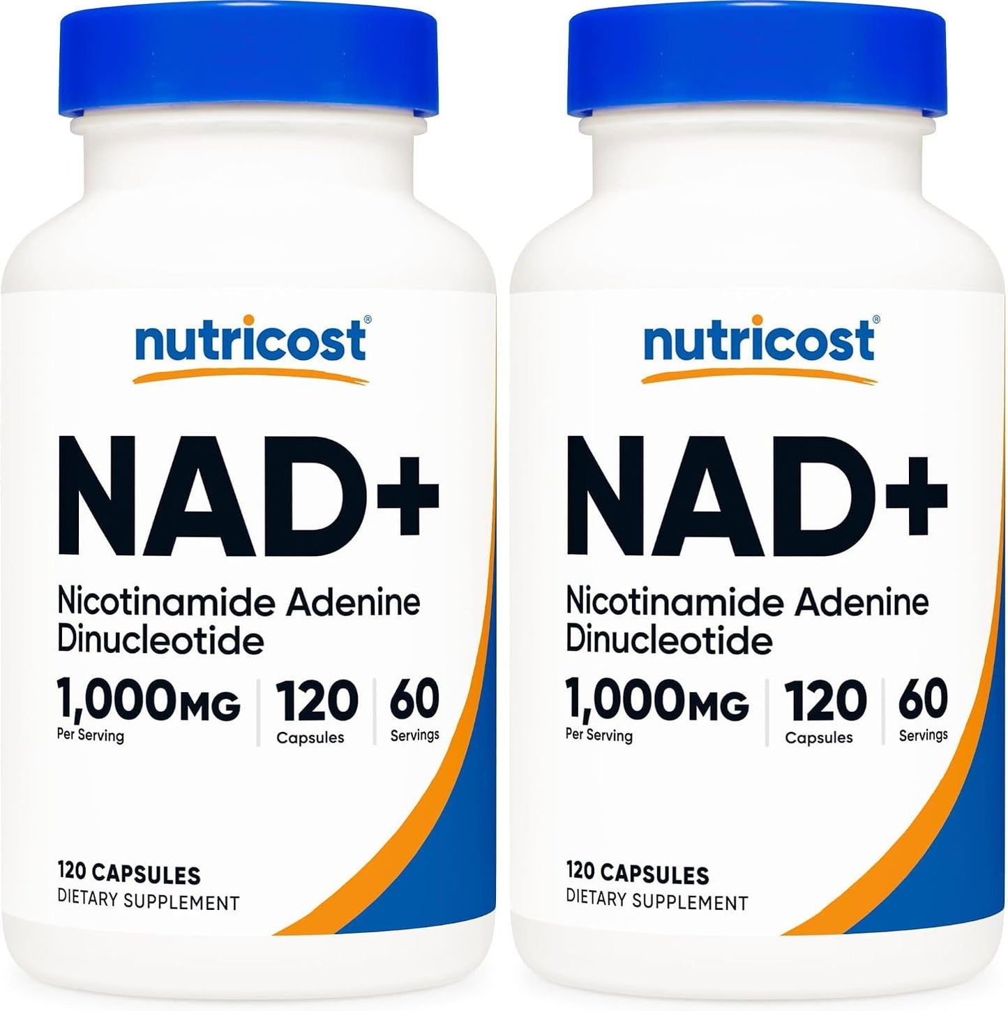 Nutricost NAD+ Supplement 1,000mg per Serving,120 Capsules (Nicotinamide Adenine Dinucleotide) - 60 Servings, Gluten-Free, Vegan