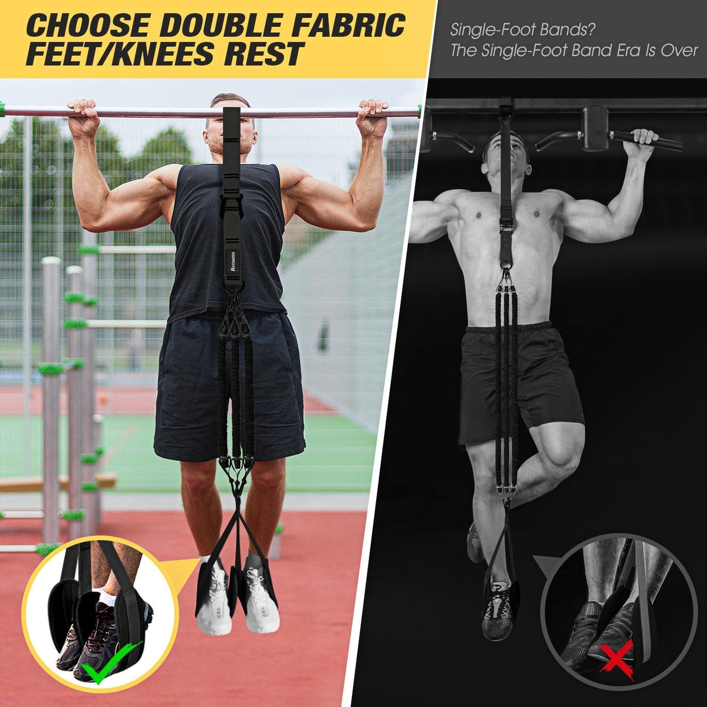 Ayombo Pull Up Assistance Bands - Resistance Bands for Workout, Home Gym Fitness