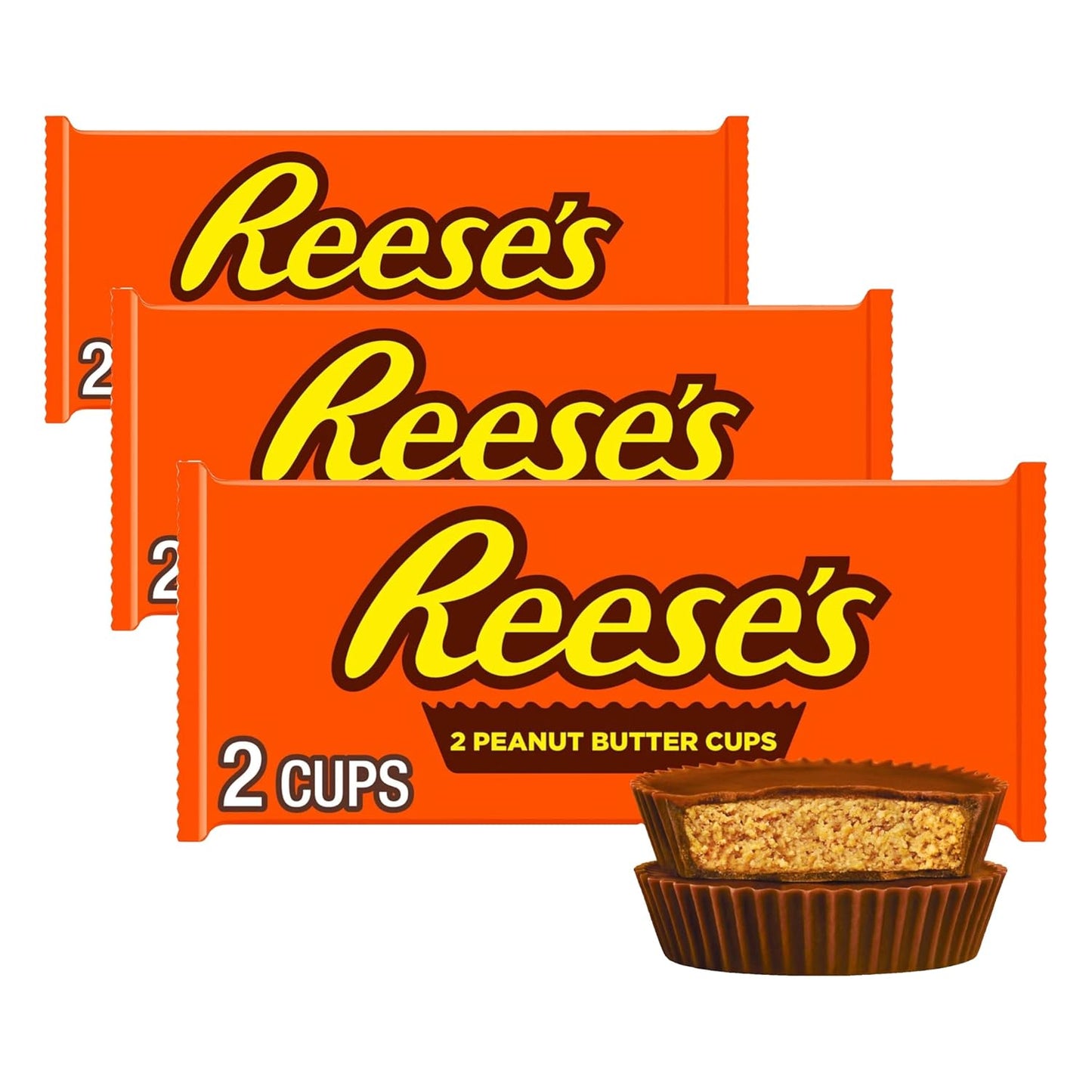 REESE'S Milk Chocolate Peanut Butter Cups, Candy Packs, 1.5 oz (36 Count)