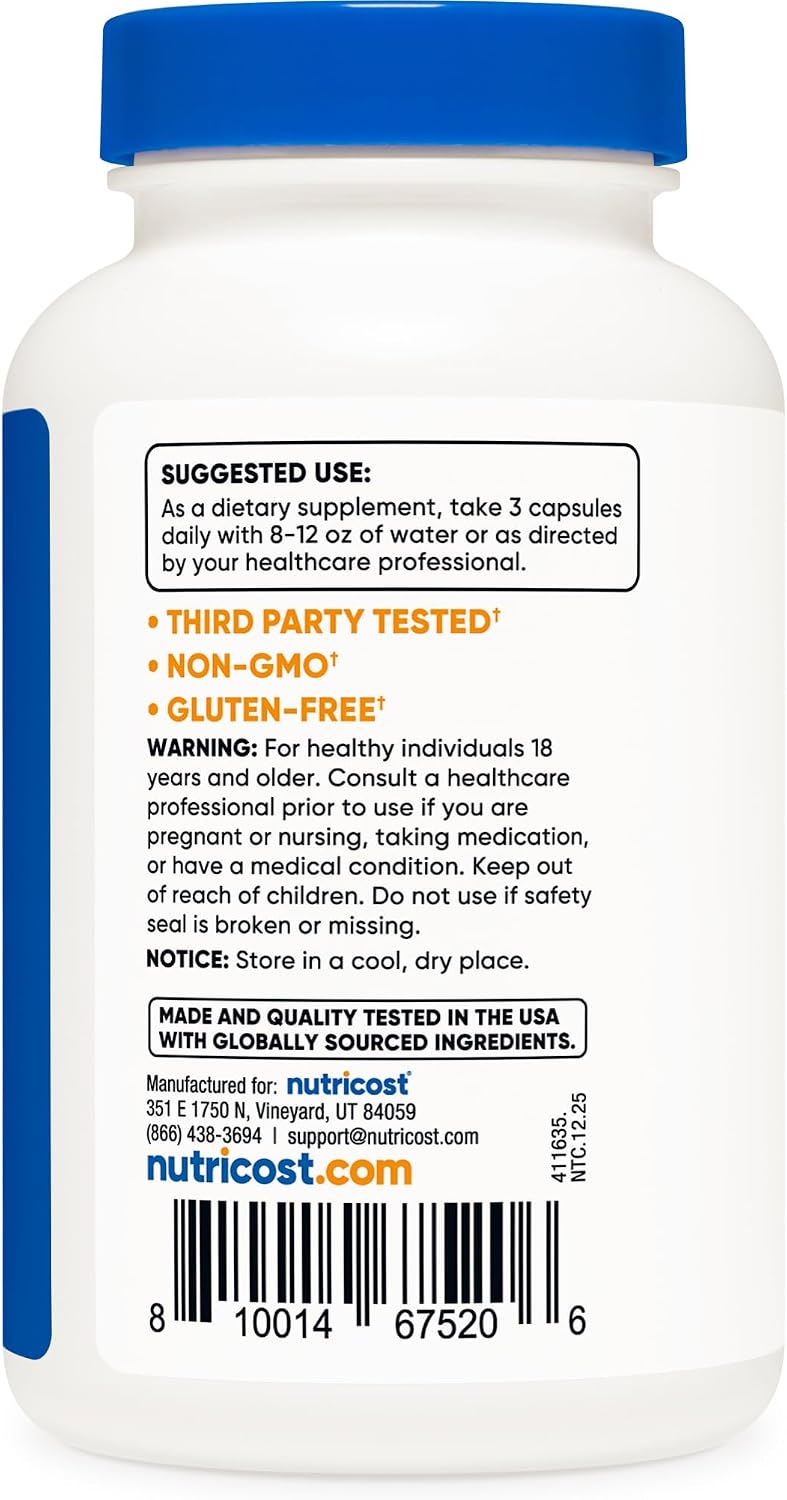 Nutricost Turmeric Curcumin with BioPerine, 2300mg, 120 Veggie Capsules, Gluten Free, Non-GMO