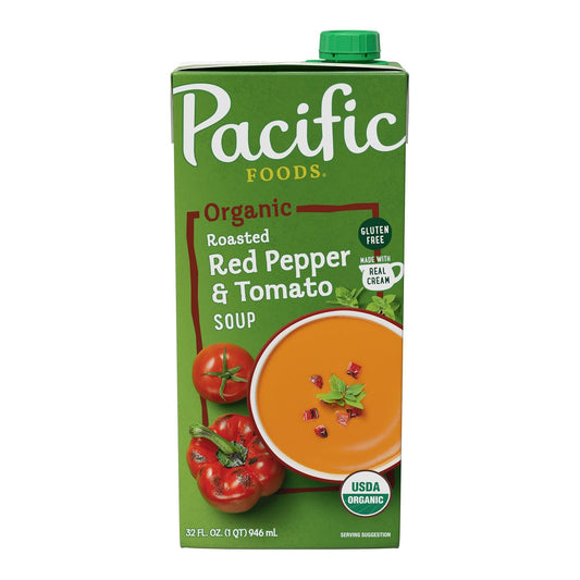 Pacific Foods Organic Creamy Roasted Pepper & Tomato Soup, 32 Fl Oz