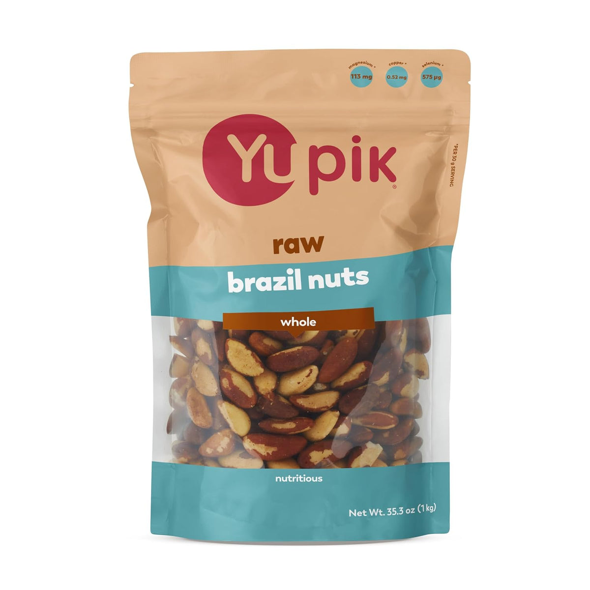 Yupik Raw Brazil Nuts, 2.2 lb, Gluten-Free, Kosher, Shelled, Unsalted, Unroasted, Nutritious Snacks