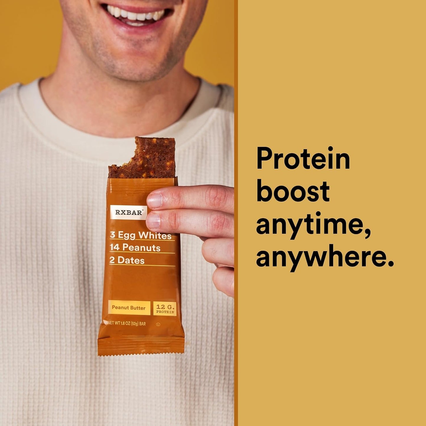 RXBAR Protein Bars, 12g Protein, Gluten Free Snacks, 12 Count, 22oz Box