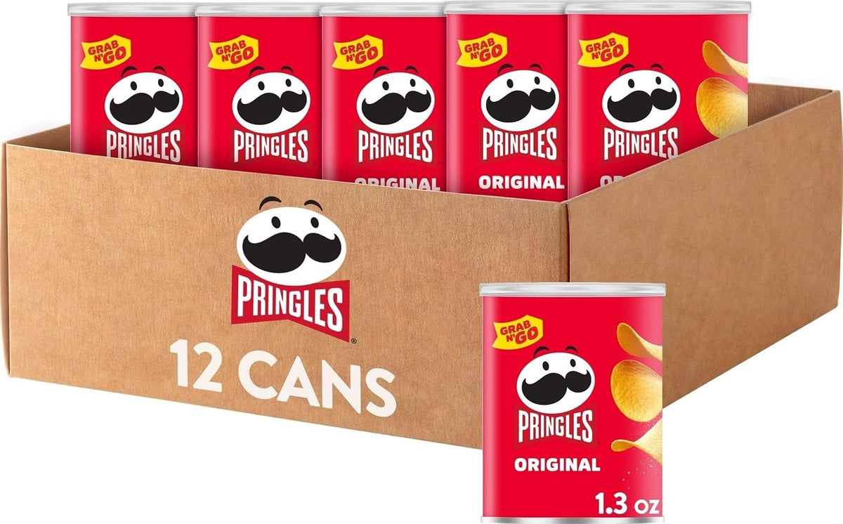 Original Pringles Potato Crisps Chips for Lunch Snacks and Office Use