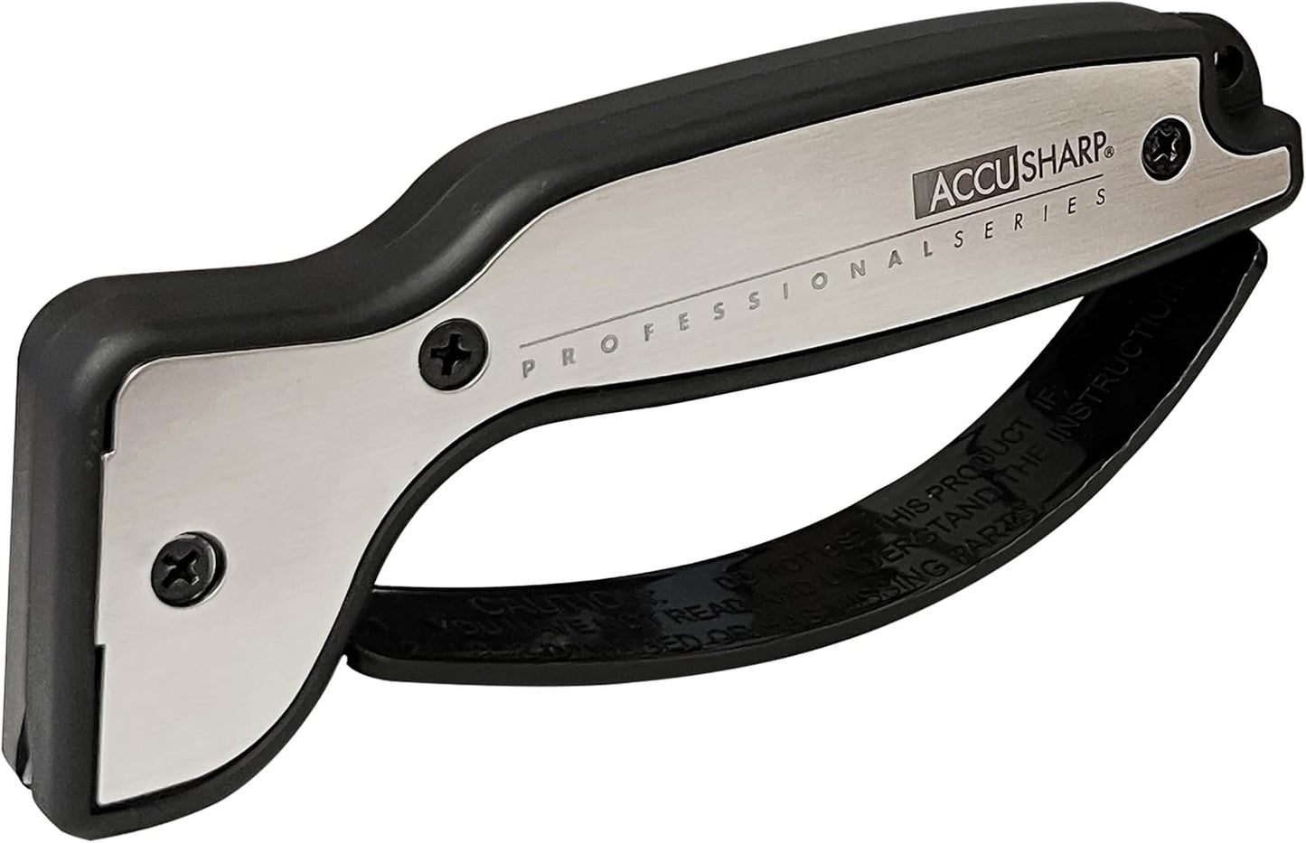 AccuSharp Knife Sharpener, Ergonomic Comfortable Handle, Compact & Easy to Use, Restore and Hone Straight & Serrated Knives, White