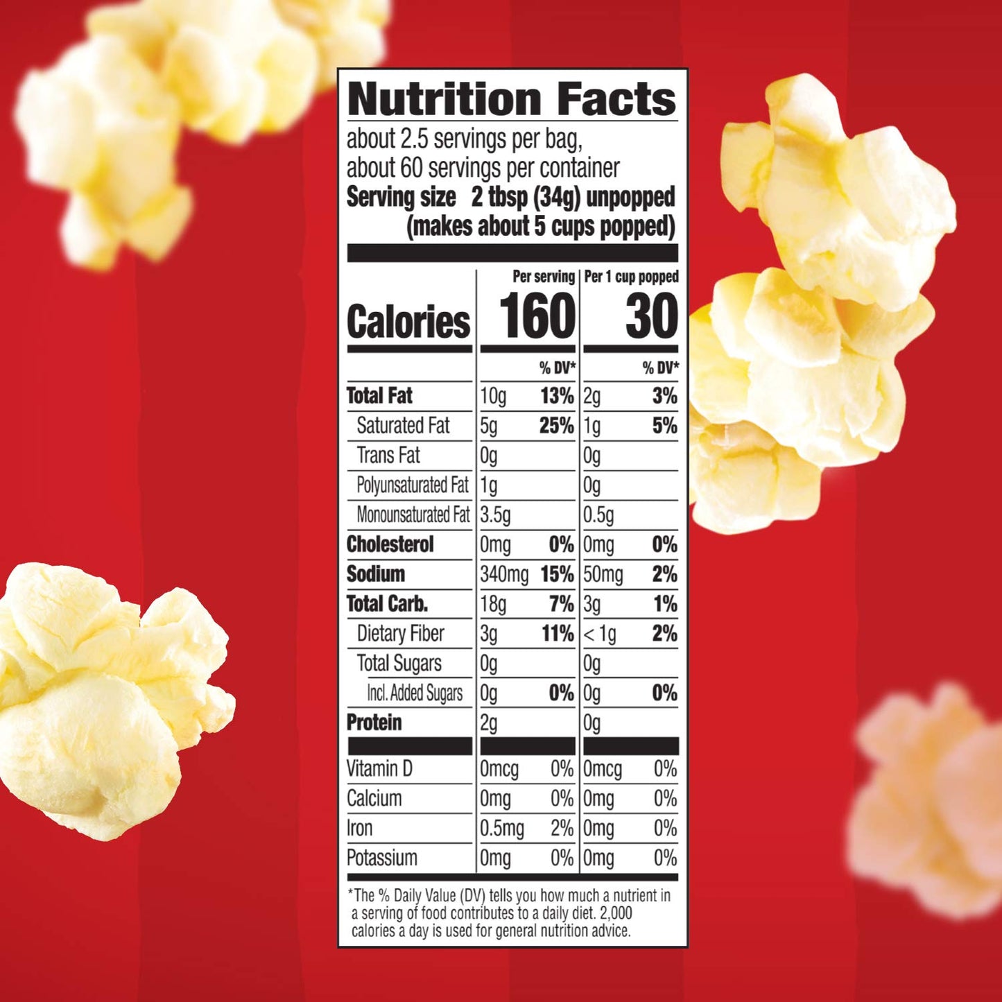 Orville Redenbacher's Microwave Popcorn, Movie Theater Butter Flavor, 3g Fiber, 24-Count