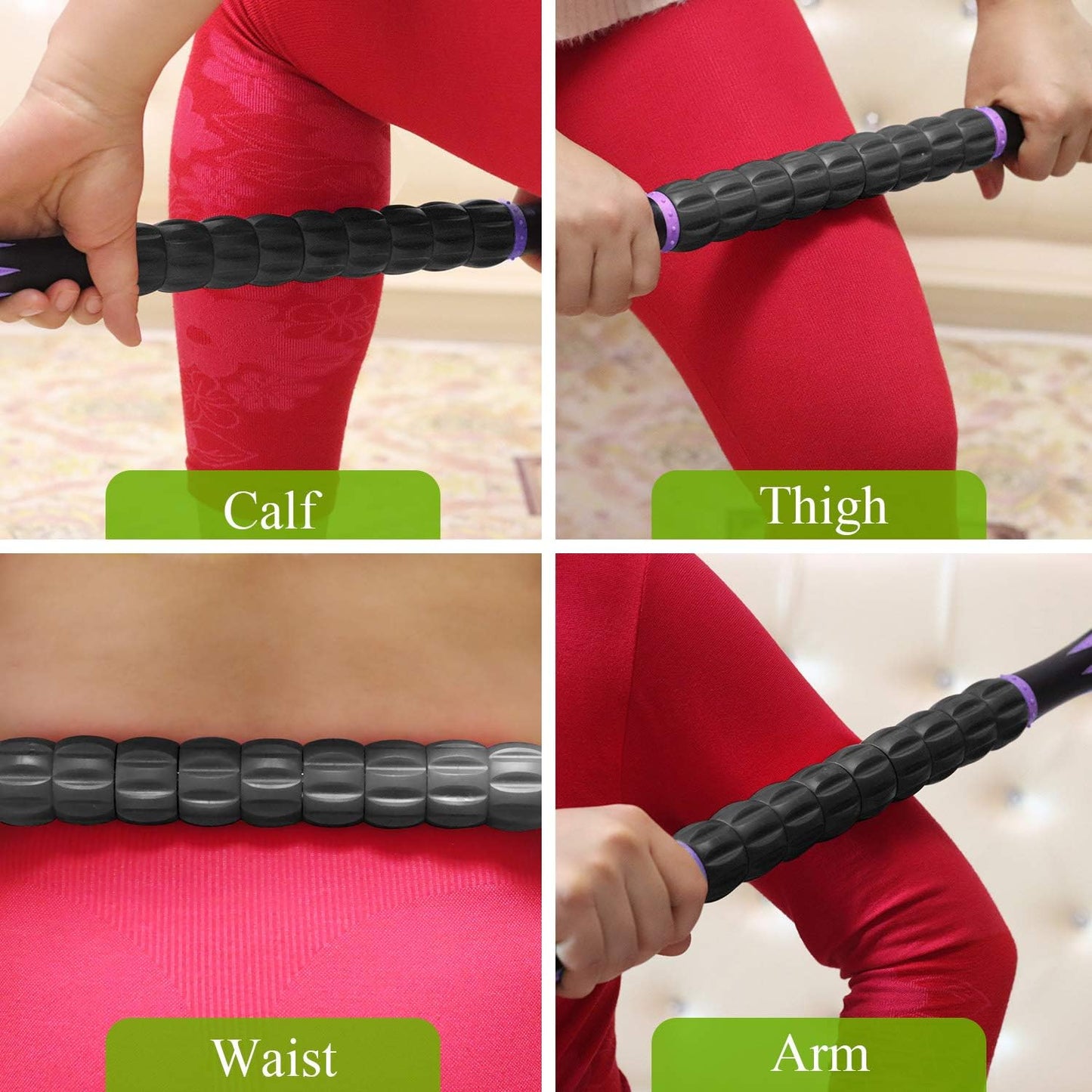 Muscle Roller Massage Stick - Deep Tissue Fascia Blaster for Myofascial Pain Relief and Lymphatic Drainage