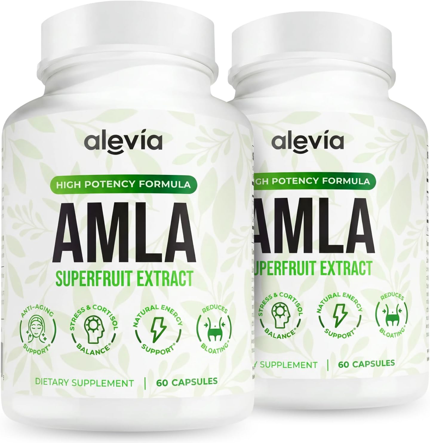 Alevia Organic Amla Capsules 1000mg – Indian Gooseberry Amla Fruit Supplement – Organic Amla Powder Organic for Antioxidant, Energy & Digestive Support – Ayurvedic Wellness Formula – 60 Capsules