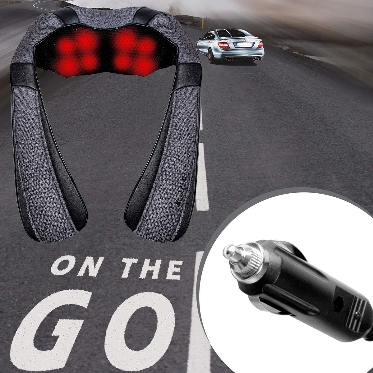 Mirakel Shiatsu Neck Massager for Deep Tissue Pain Relief with Heat
