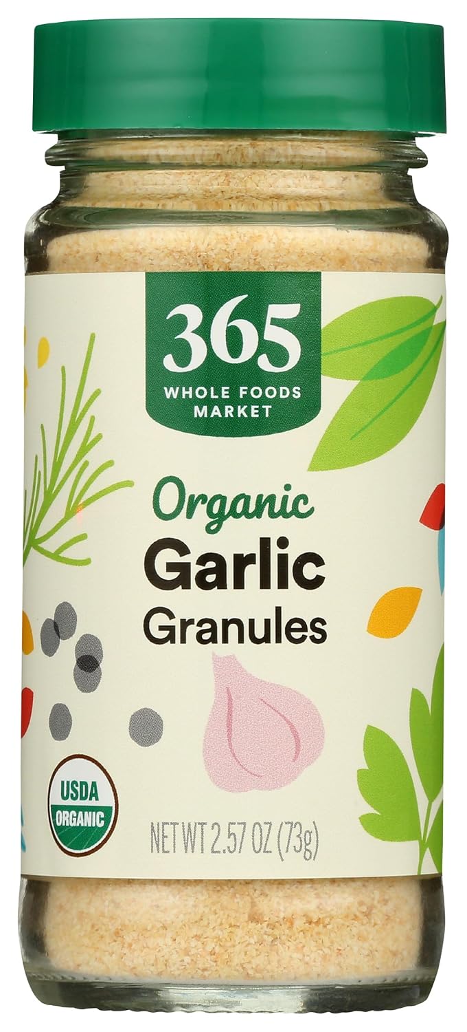 365 by Whole Foods Market Organic Garlic Granules, 2.57 Oz Convenient Seasoning