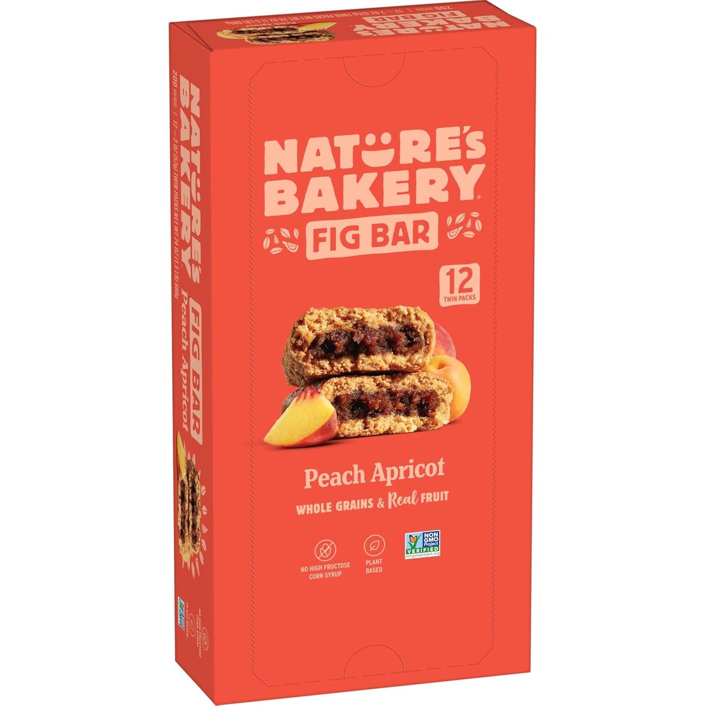 Nature's Bakery Whole Wheat Fig Bars, Apple Cinnamon, Vegan, Non-GMO, Snack Bar, 12 Twin Packs