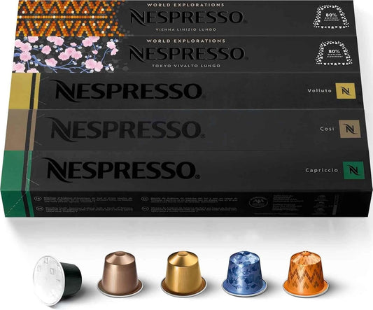 Nespresso Capsules Original Line Variety Pack 50 Count Coffee Pods