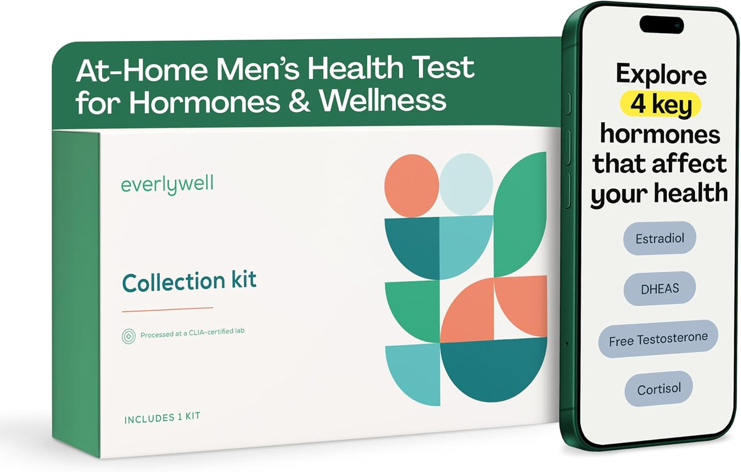 Everlywell At-Home Men's Health Test Kit, Measures 4 Key Hormones