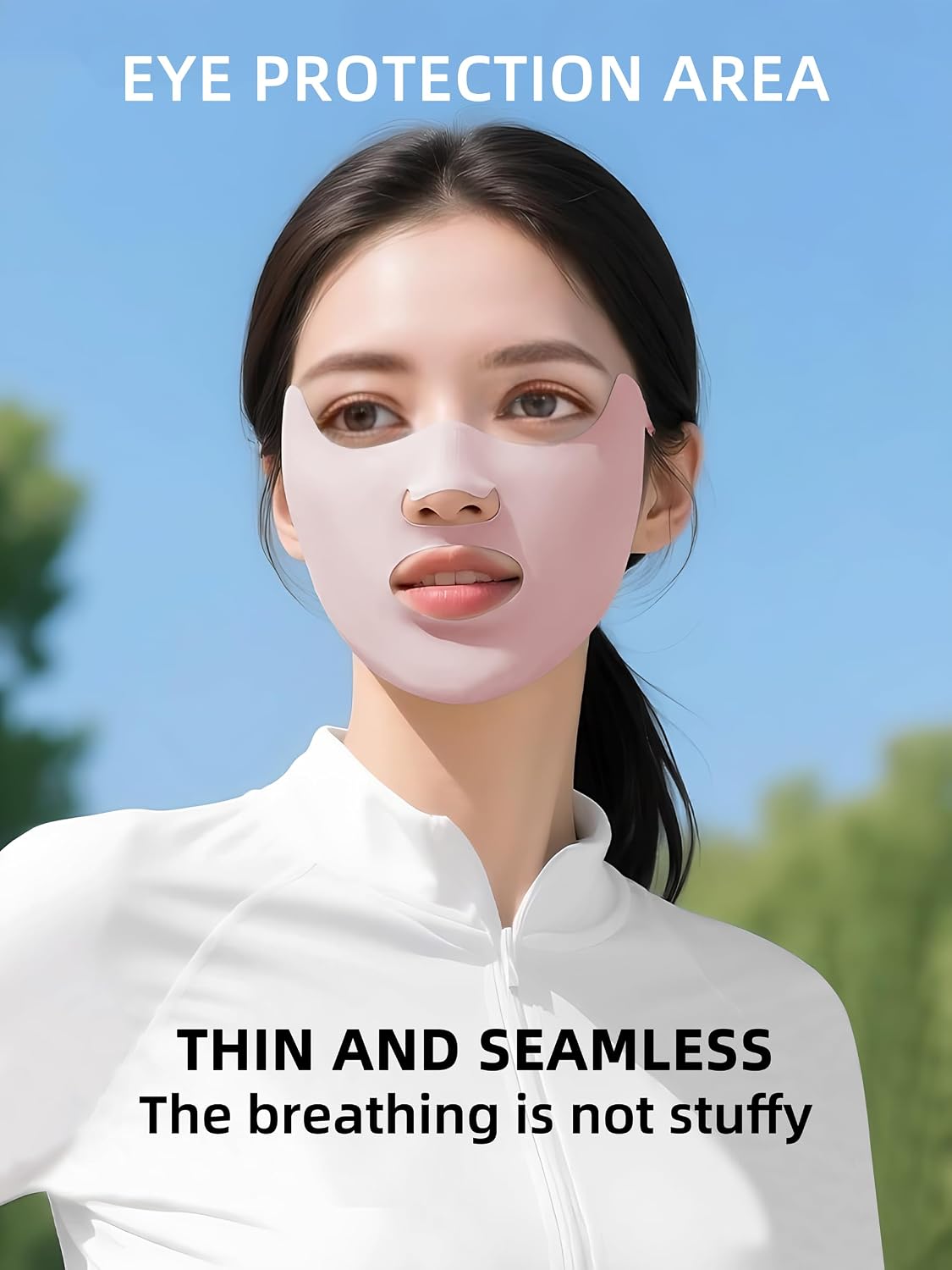 UPF50+ UV Face Mask for Women - Breathable and Washable Sun Protection