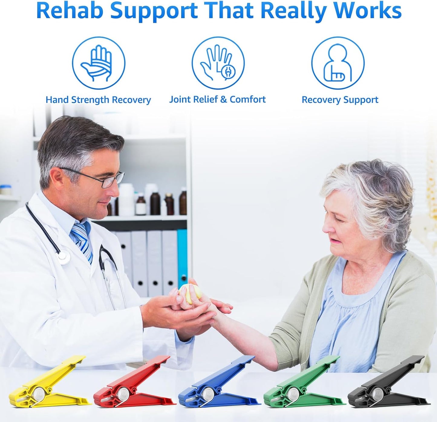 FitBeast Finger Exerciser Set for Hand Therapy and Grip Strength