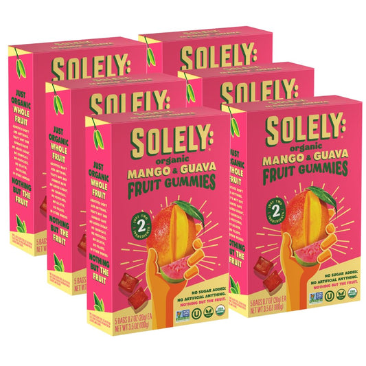 Organic Mango and Guava Whole Fruit Gummies, Non GMO, Vegan, Shelf Stable