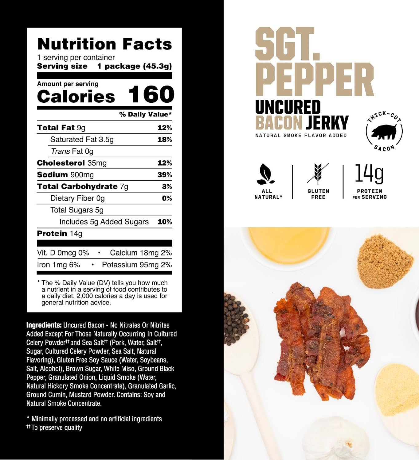 Savage Bacon Jerky Variety Pack, 4 Count, Gluten Free, High Protein, Low Calorie