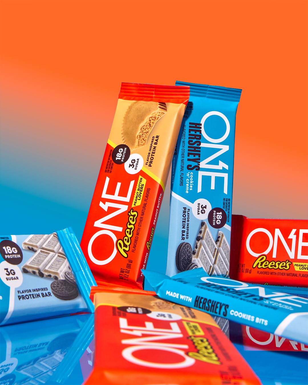 ONE Protein Bars, Hershey's Cookies 'n' Creme, Gluten Free, 18g Protein, 12 Count