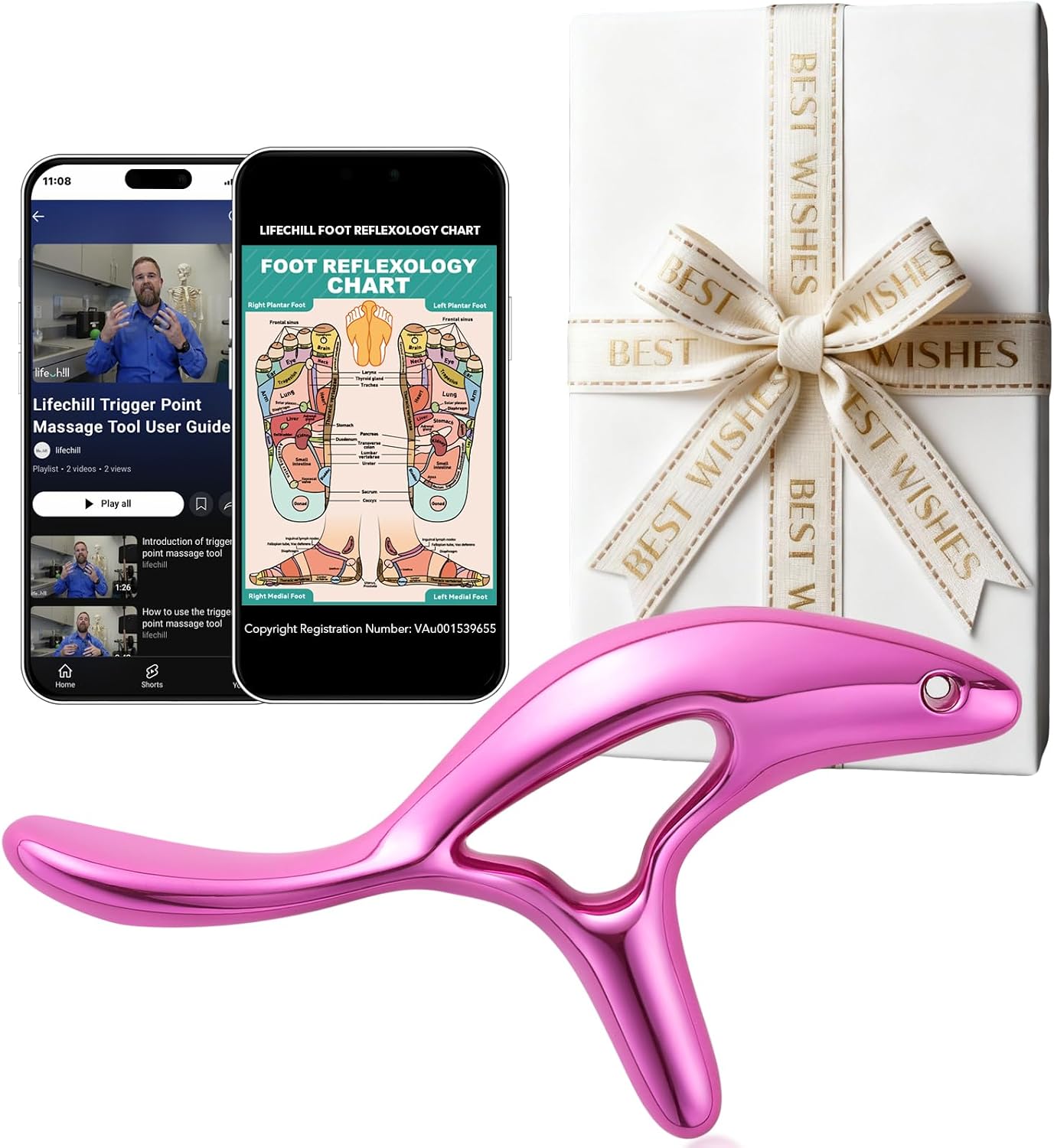 lifechill Trigger Point Massage Tool for Deep Tissue Massage and Gua Sha