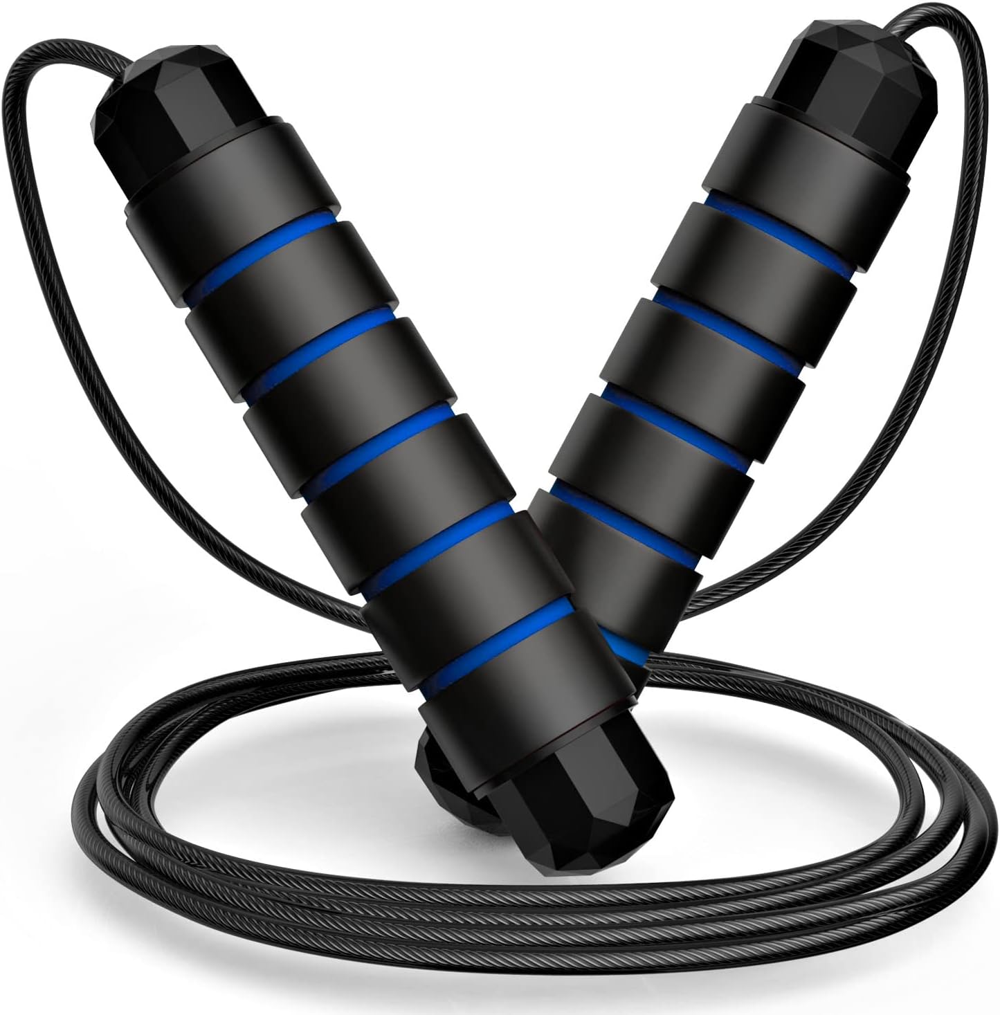 Tangle-Free Adjustable Steel Jump Rope with Ball Bearings