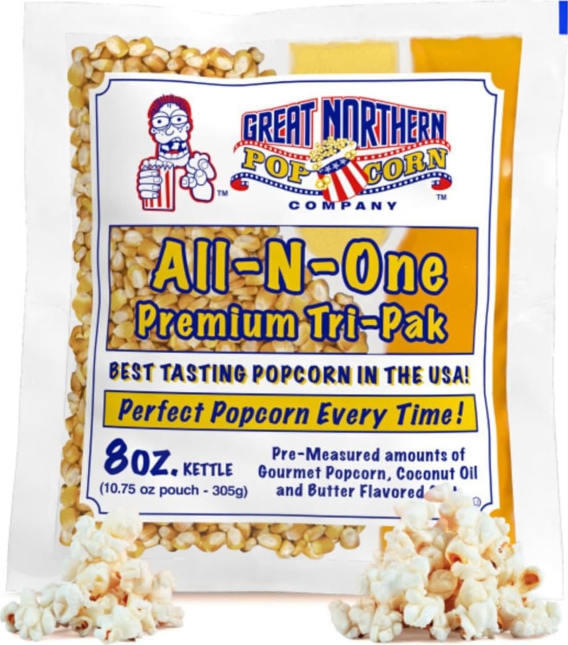 Bulk Popcorn Machine Packets with Kernels, Oil, and Salt for 24 Servings