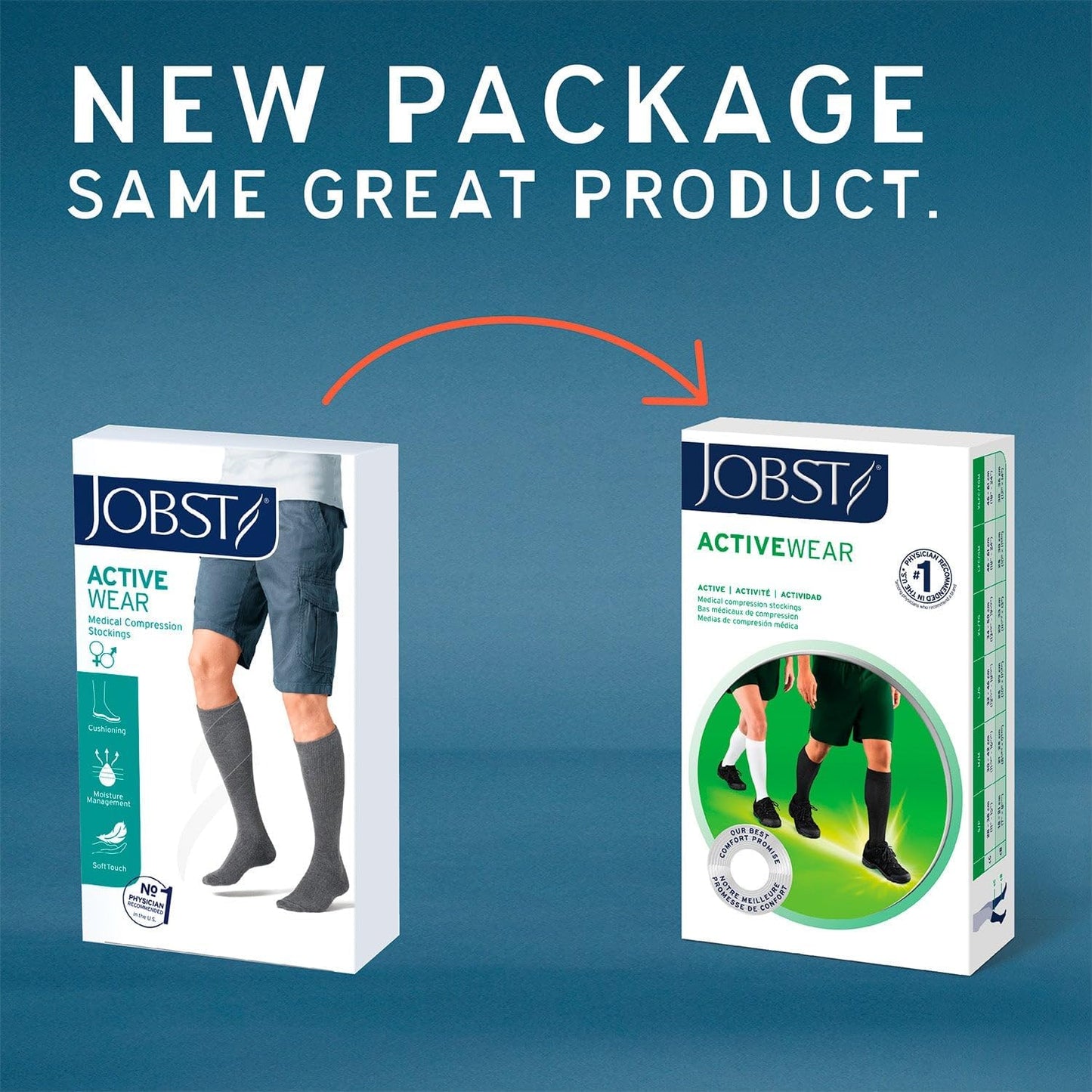 JOBST ActiveWear 15-20 mmHg Knee High Compression Socks for Men and Women