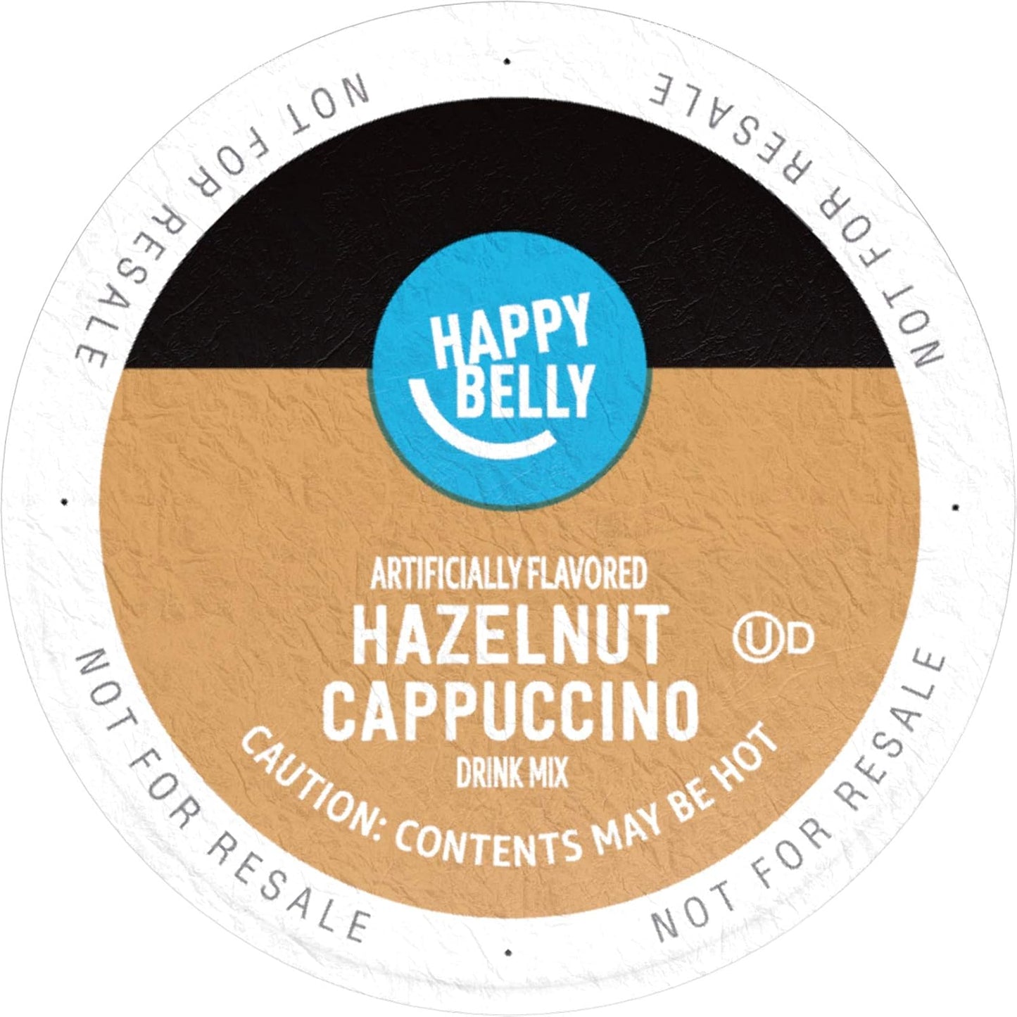 Happy Belly Light Roast Cappuccino Coffee Pods, Hazelnut Flavored, 24 Count