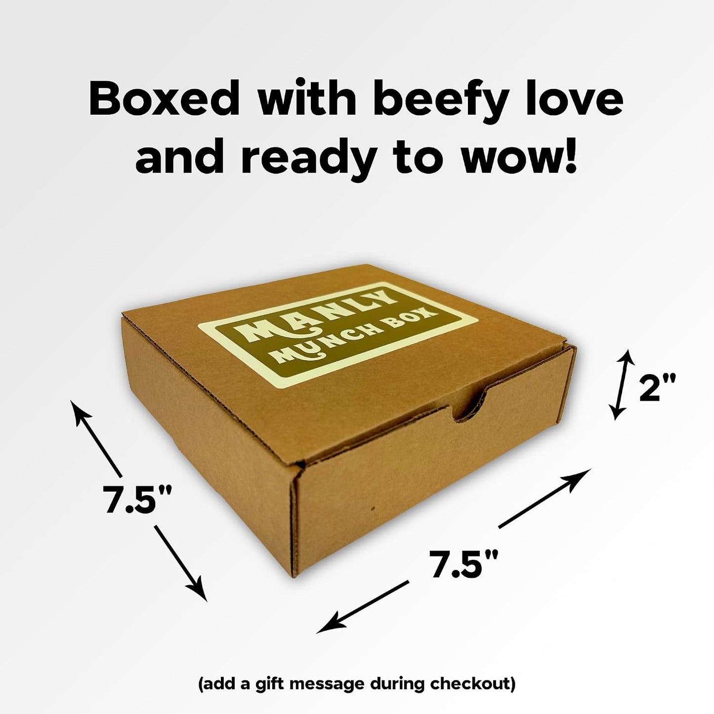 Manly Munch Box Jerky Gift Box - High Protein Beef & Turkey Jerky Variety Pack