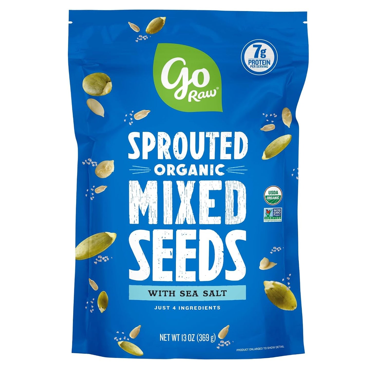 Go Raw Organic Sprouted Mixed Seeds 13 oz Unsalted Keto Kosher