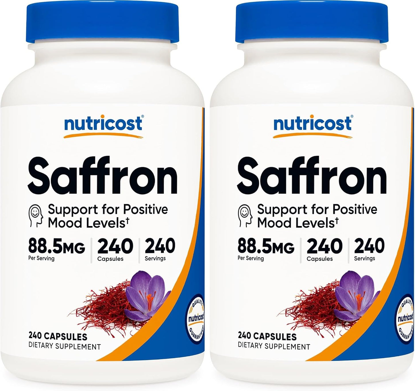 Nutricost Saffron Extract 88.5mg, 240 Veggie Capsules, Non-GMO, Gluten Free