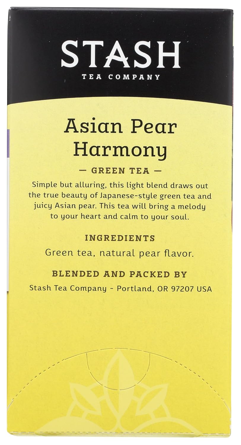 Stash Tea Asian Pear Harmony Green Tea 18 Count Tea Bags