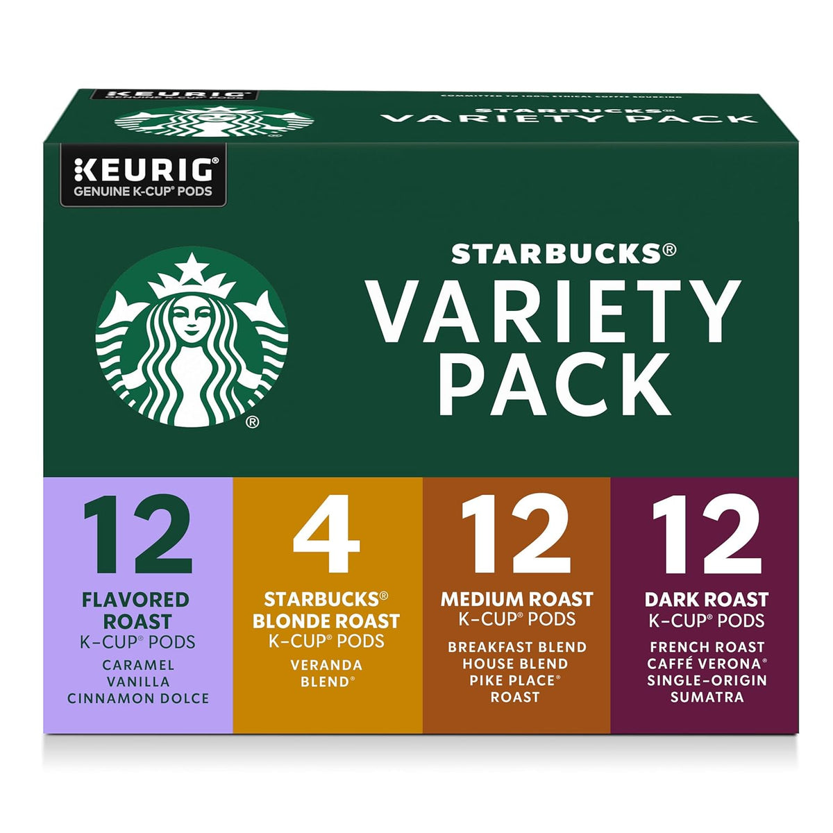 Starbucks K-Cup Coffee Pods Variety Pack 40 Count Keurig Pods