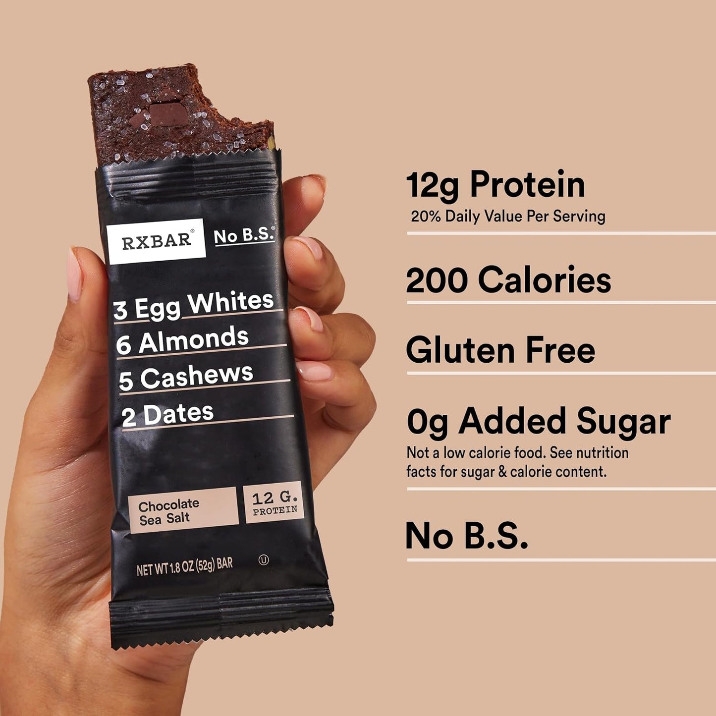 RXBAR Protein Bars, 10 Count, 18.3oz Box, Chocolate Sea Salt