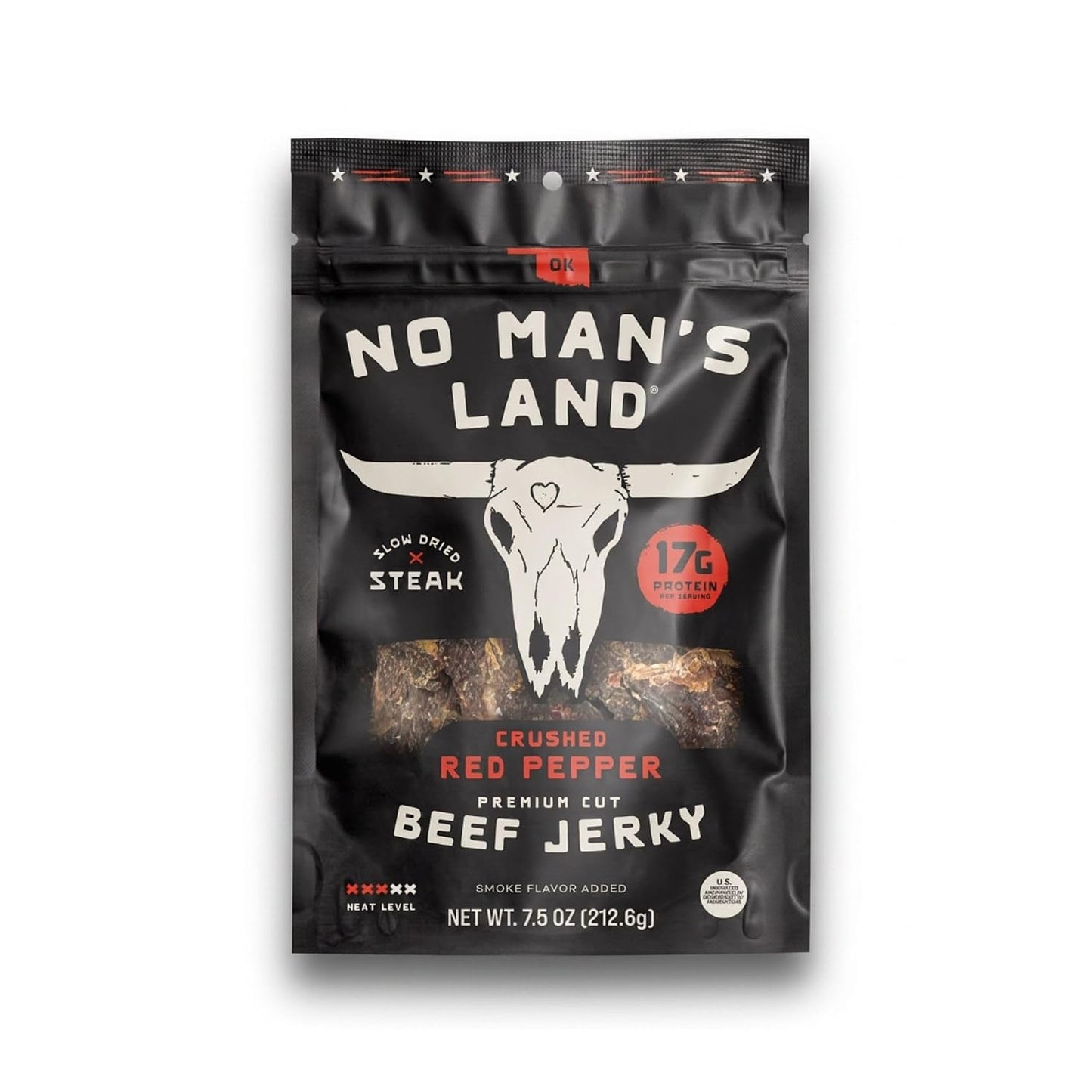 No Man's Land Hand-Cut Steak Beef Jerky Made in Oklahoma