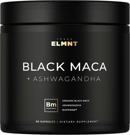 40x Strength Organic Black Maca Root with Ashwagandha Supplement