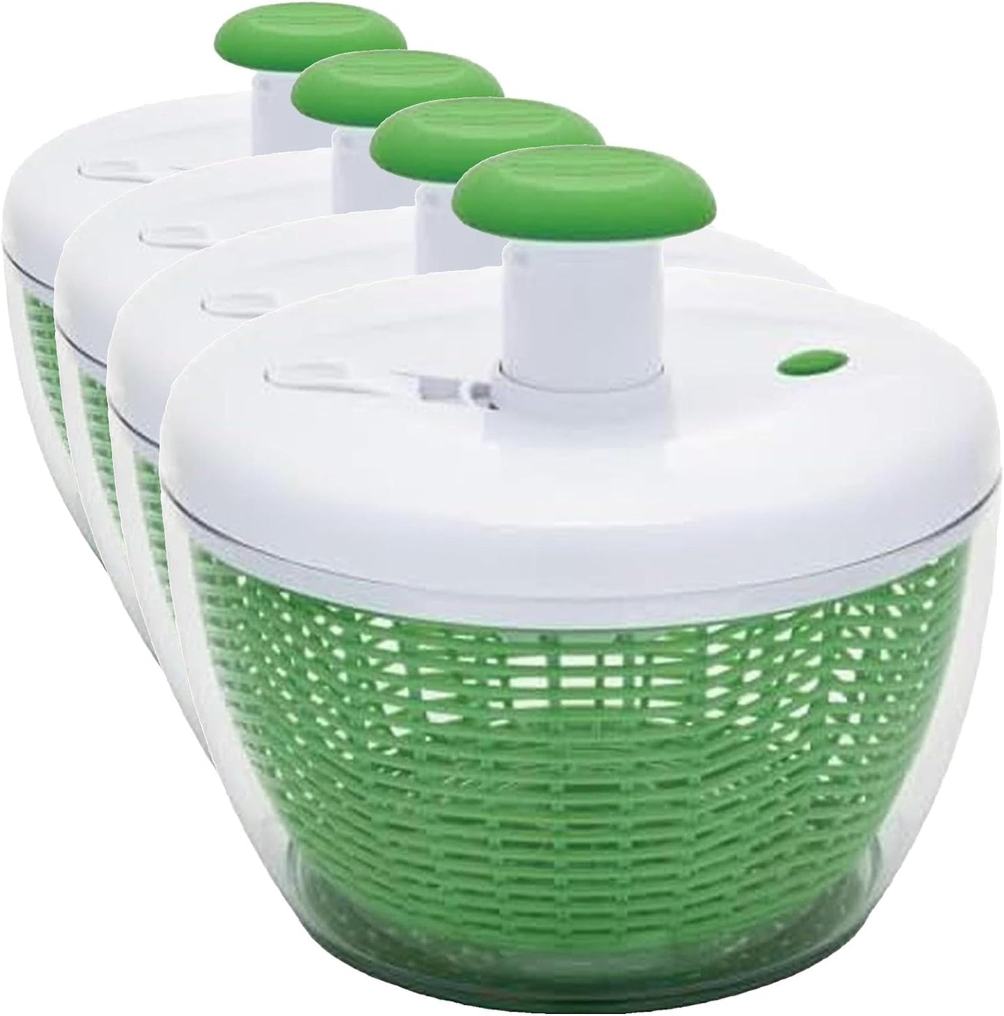 Farberware Easy to use pro Pump Spinner with Bowl, Colander and Built in draining System for Fresh, Crisp, Clean Salad and Produce, 6.6 quart, Green