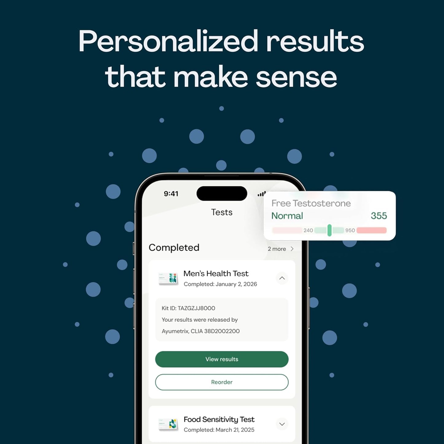 Everlywell At-Home Men's Health Test Kit, Measures 4 Key Hormones