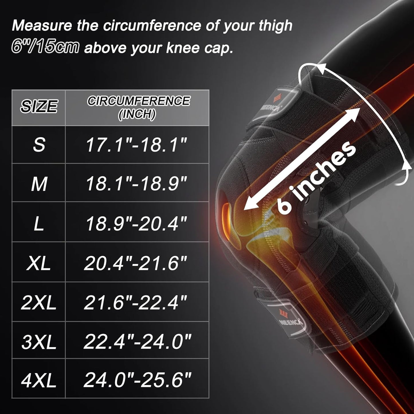 NEENCA Professional Knee Brace for Knee Pain Relief and Sports Protection