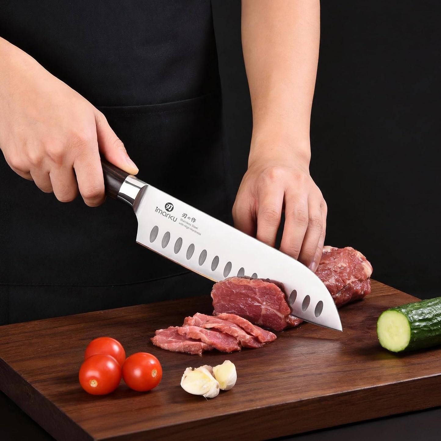imarku Santoku Knife 7 Inch with Sharp Japanese High Carbon Stainless Steel | Ultra Sharp Chef Knife, Kitchen Gadgets 2026, Apartment Essentials with This Kitchen Knife, Unique Gifts for Women Men