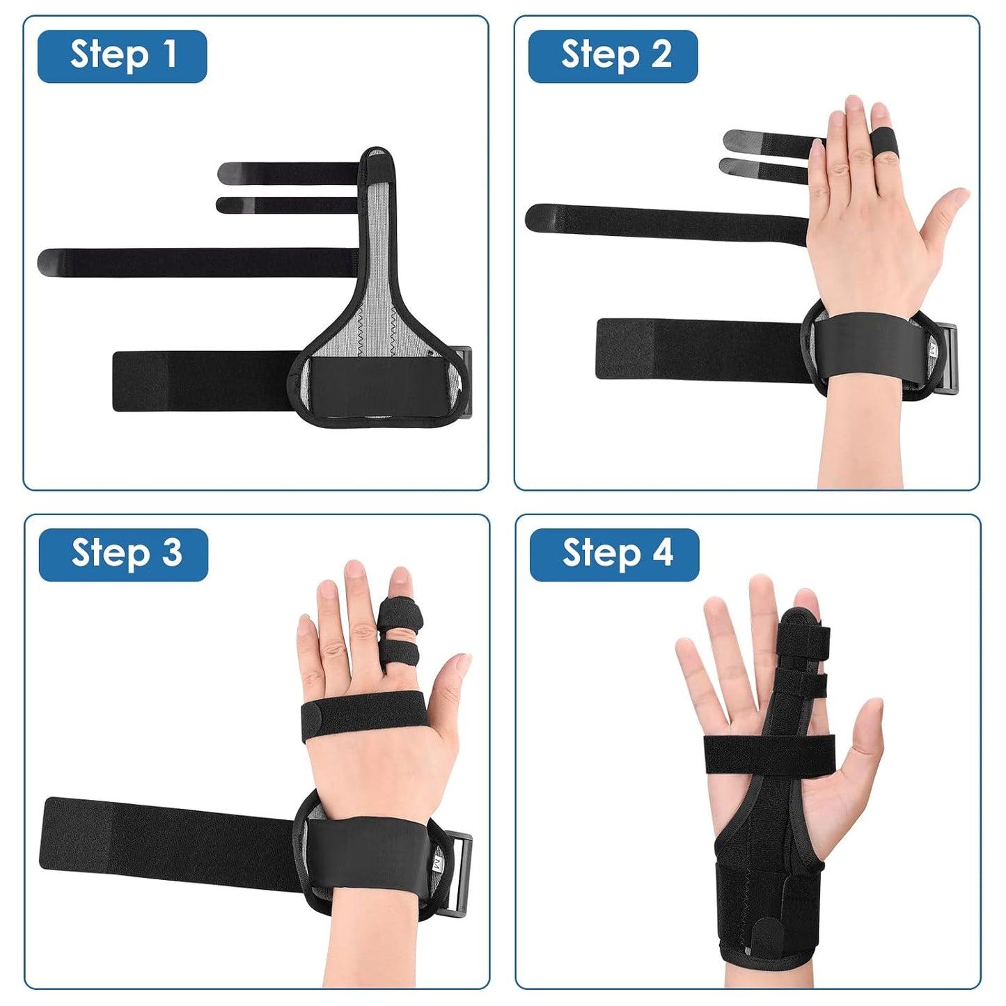 Full Trigger Finger Splint - Adjustable Hand and Wrist Brace Support