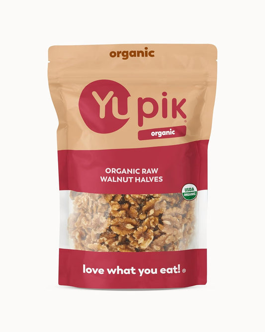 Yupik Organic Raw California Walnuts, Halves, 2.2 lb, Kosher, Gluten-Free, Non-GMO, Vegan