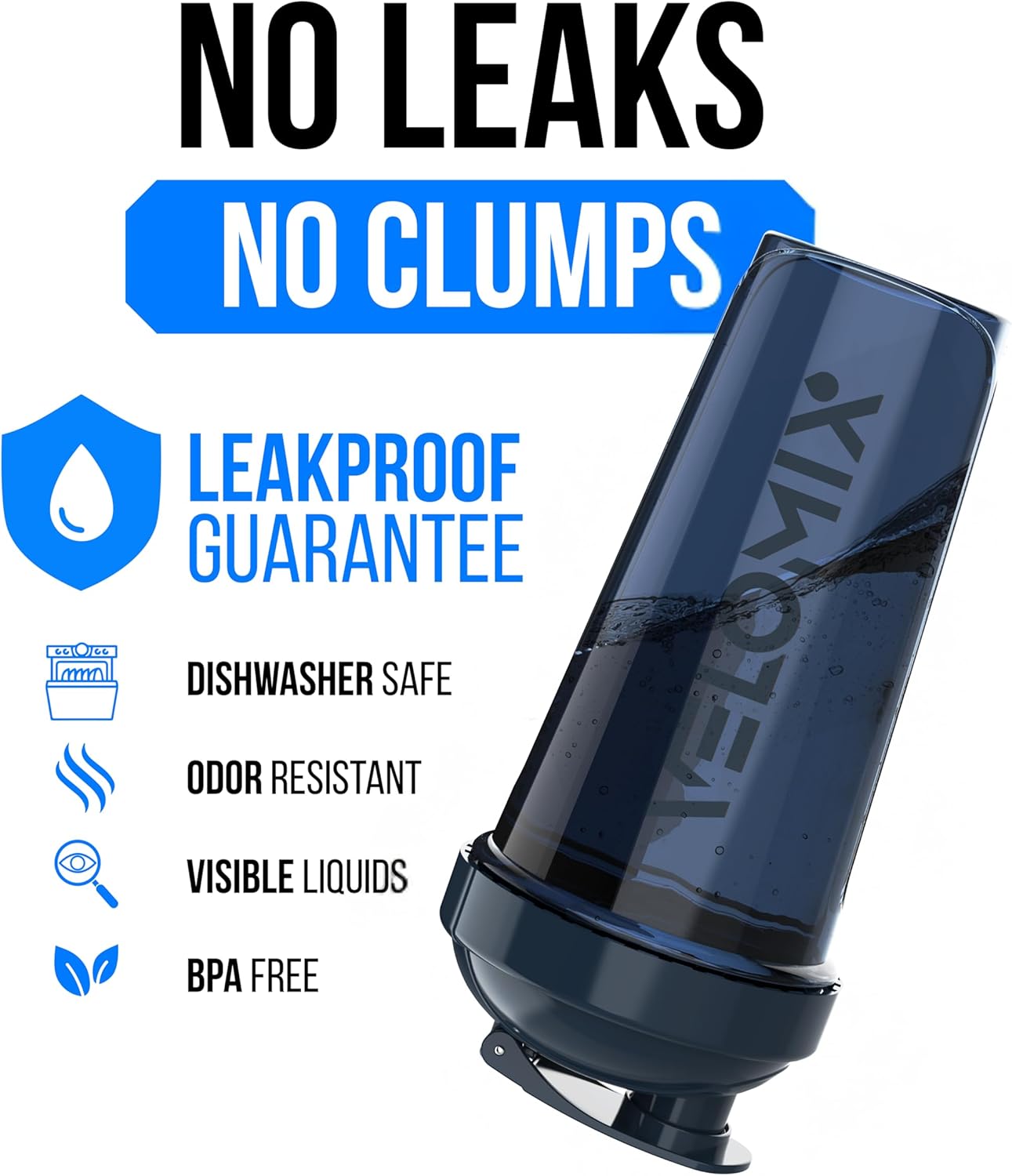 VELOMIX 28 Oz Protein Shaker Bottle, 4-Pack, Leak-Proof, Dishwasher Safe