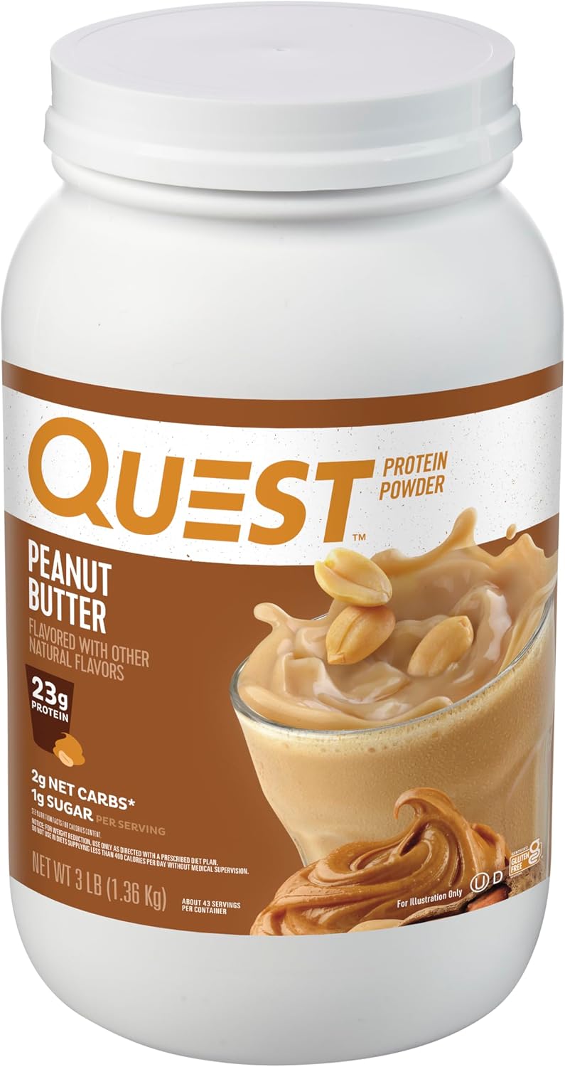 Quest Nutrition Chocolate Milkshake Protein Powder, 22g Protein, 2g Net Carbs, 1g Sugar, Low Carb, Gluten Free, 1.6 Pound, 24 Servings