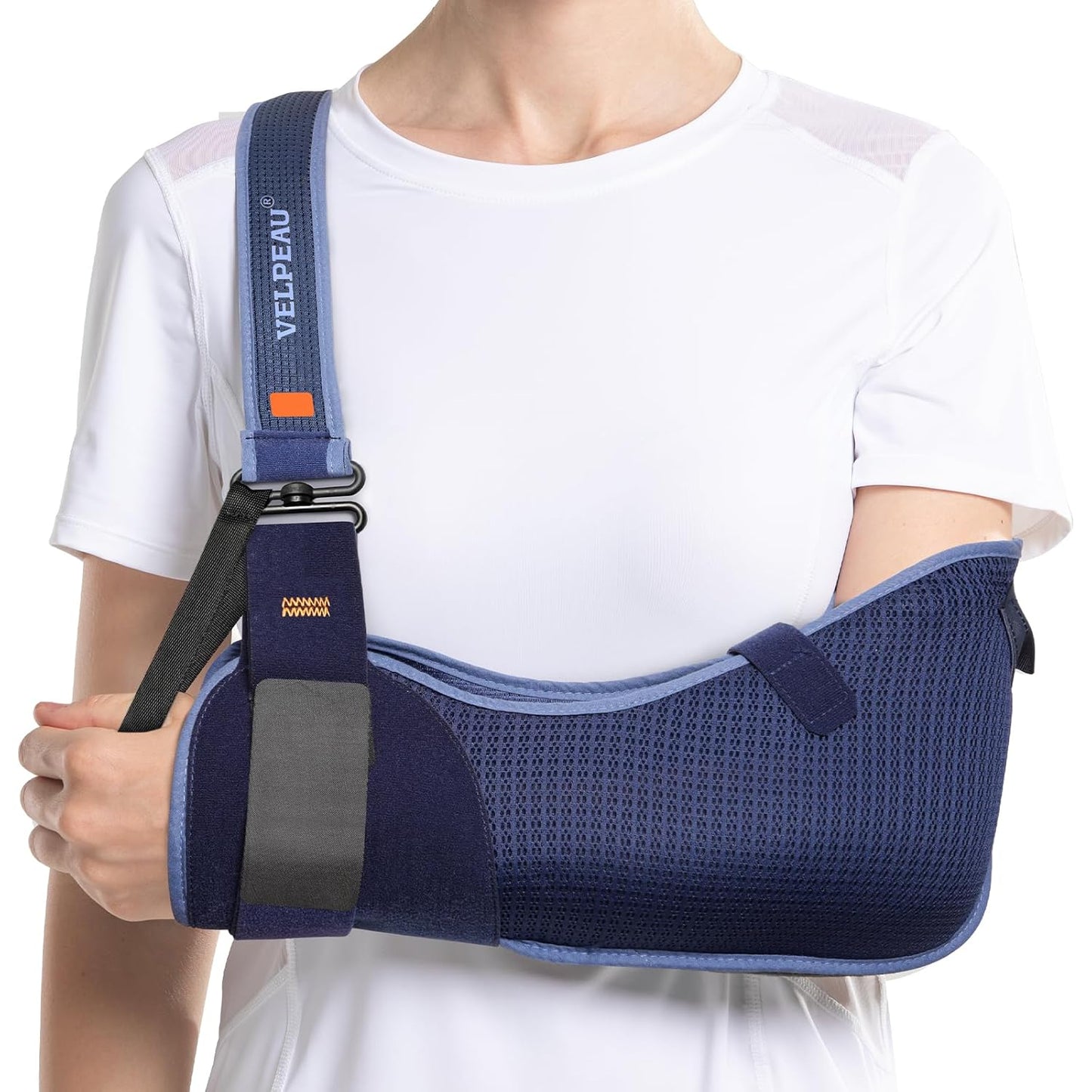 Velpeau Arm Sling Shoulder Immobilizer for Women and Men, Left or Right Arm Support