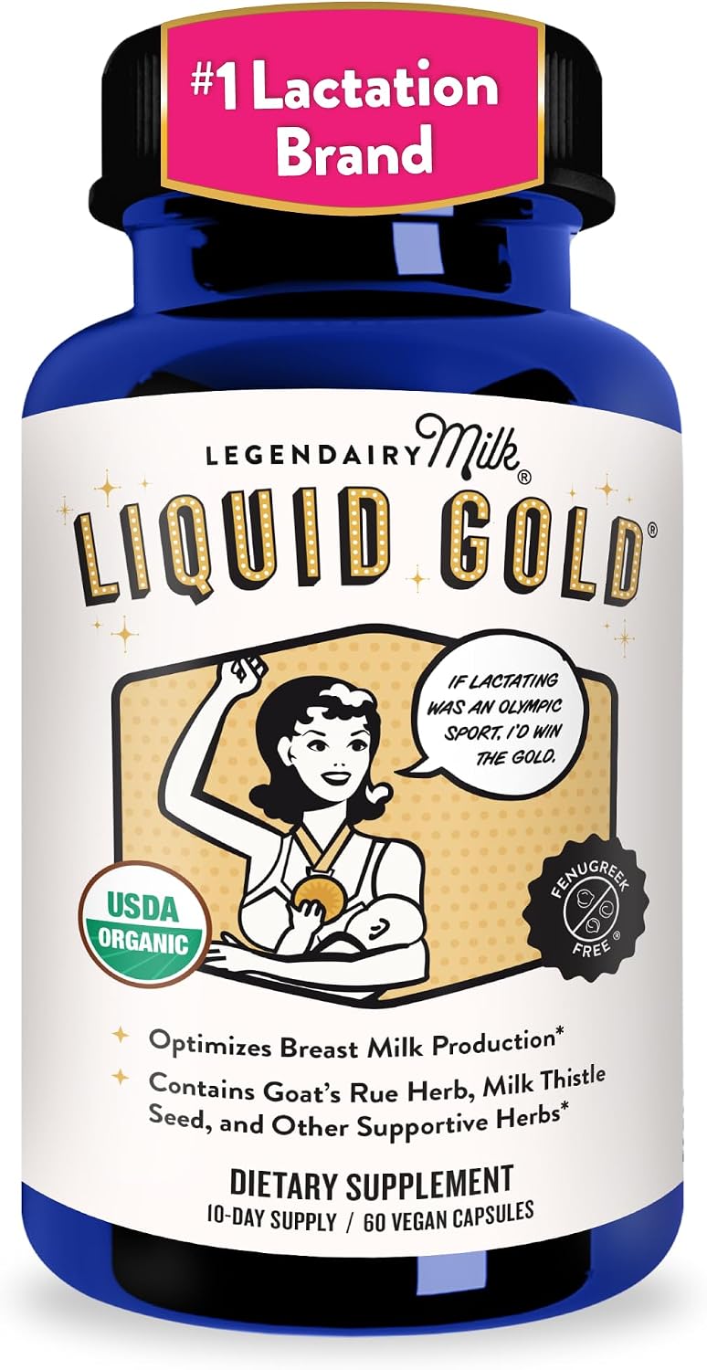 Legendairy Milk Liquid Gold Lactation Support | Lactation Supplement with Organic Goats Rue, Milk Thistle, Shatavari, Fennel, Alfalfa & Anise | Breastfeeding Supplements, 60 Count