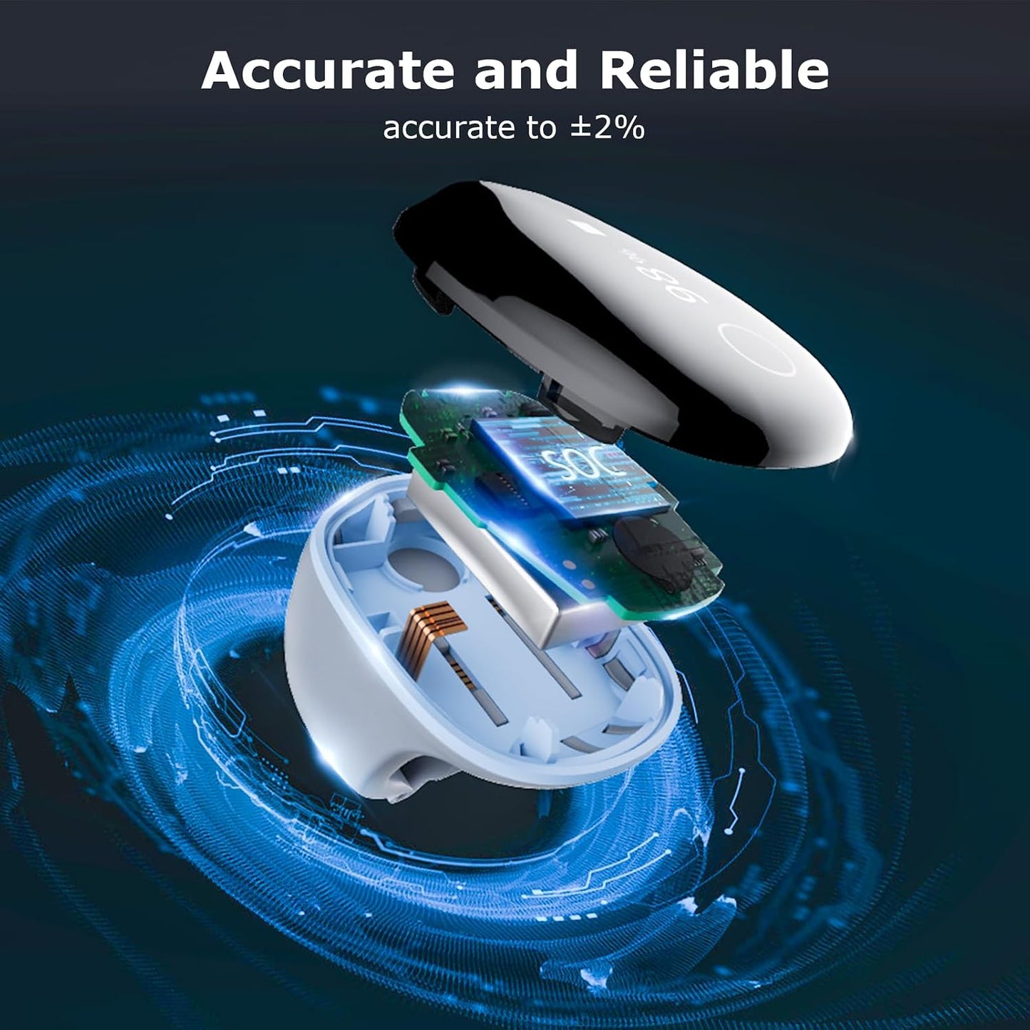 Wellue O2Ring Oxygen Monitor with Bluetooth and Vibration Reminder