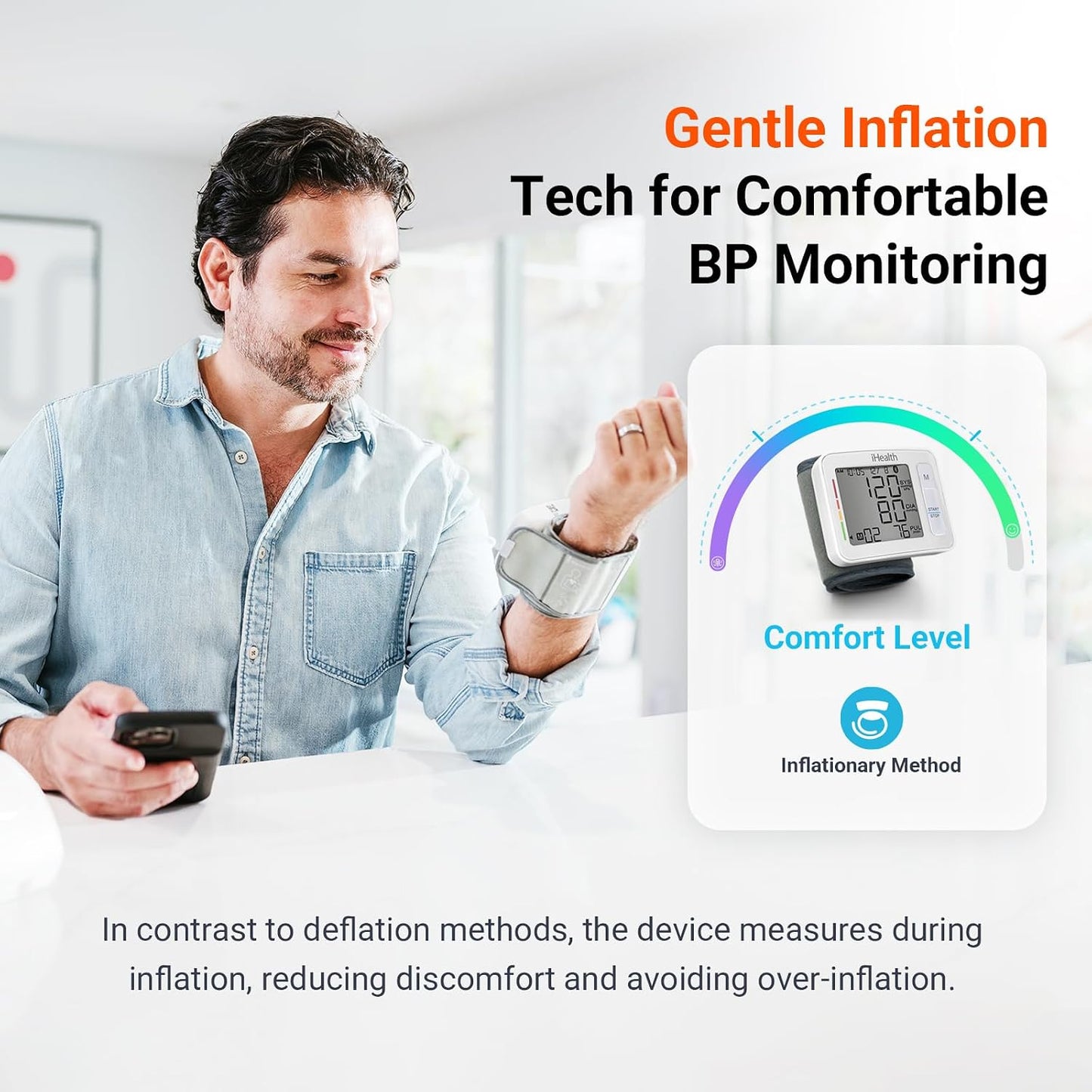 iHealth Push Wrist Blood Pressure Monitor Bluetooth Smart BP Machine