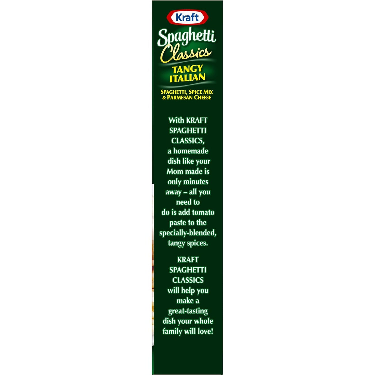 Kraft Spaghetti Classics Tangy Italian Meal Mix, Spaghetti, Spices, Parmesan Cheese, 8 oz Box